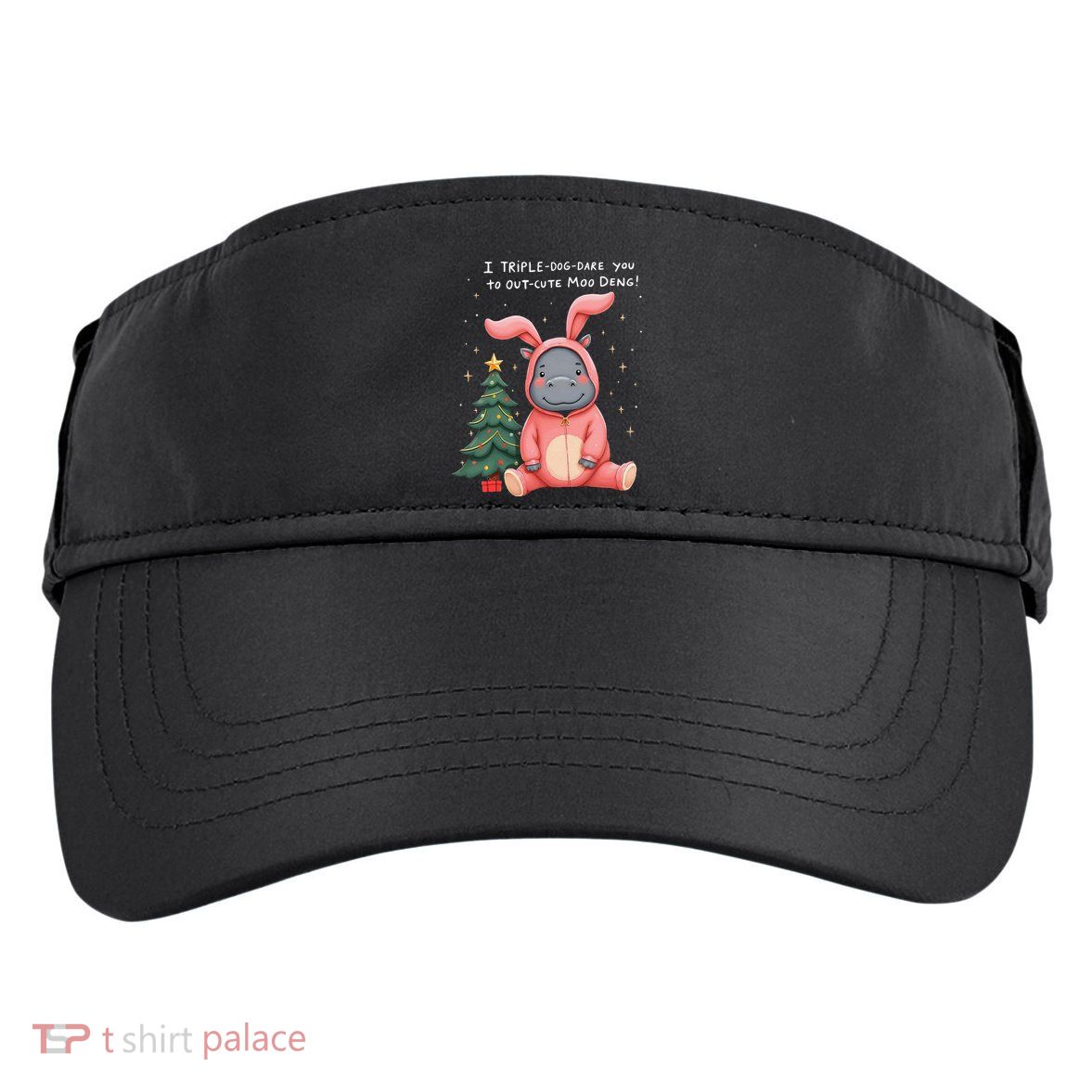 Moo Deng Xmas Story Pin.K Bunny Pajamas Adult Drive Performance Visor