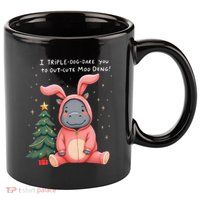 Moo Deng Xmas Story Pin.K Bunny Pajamas 11oz C Handle Ceramic Mug