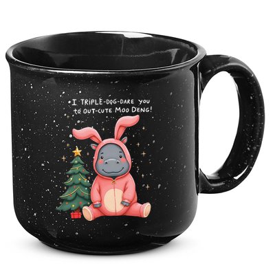 Moo Deng Xmas Story Pin.K Bunny Pajamas 15oz Campfire Ceramic Mug