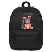 Moo Deng Xmas Story Pin.K Bunny Pajamas 16 in Basic Backpack