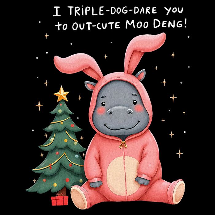 Moo Deng Xmas Story Pin.K Bunny Pajamas 16 in Basic Backpack