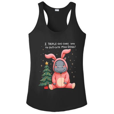 Moo Deng Xmas Story Pin.K Bunny Pajamas Ladies PosiCharge Competitor Racerback Tank