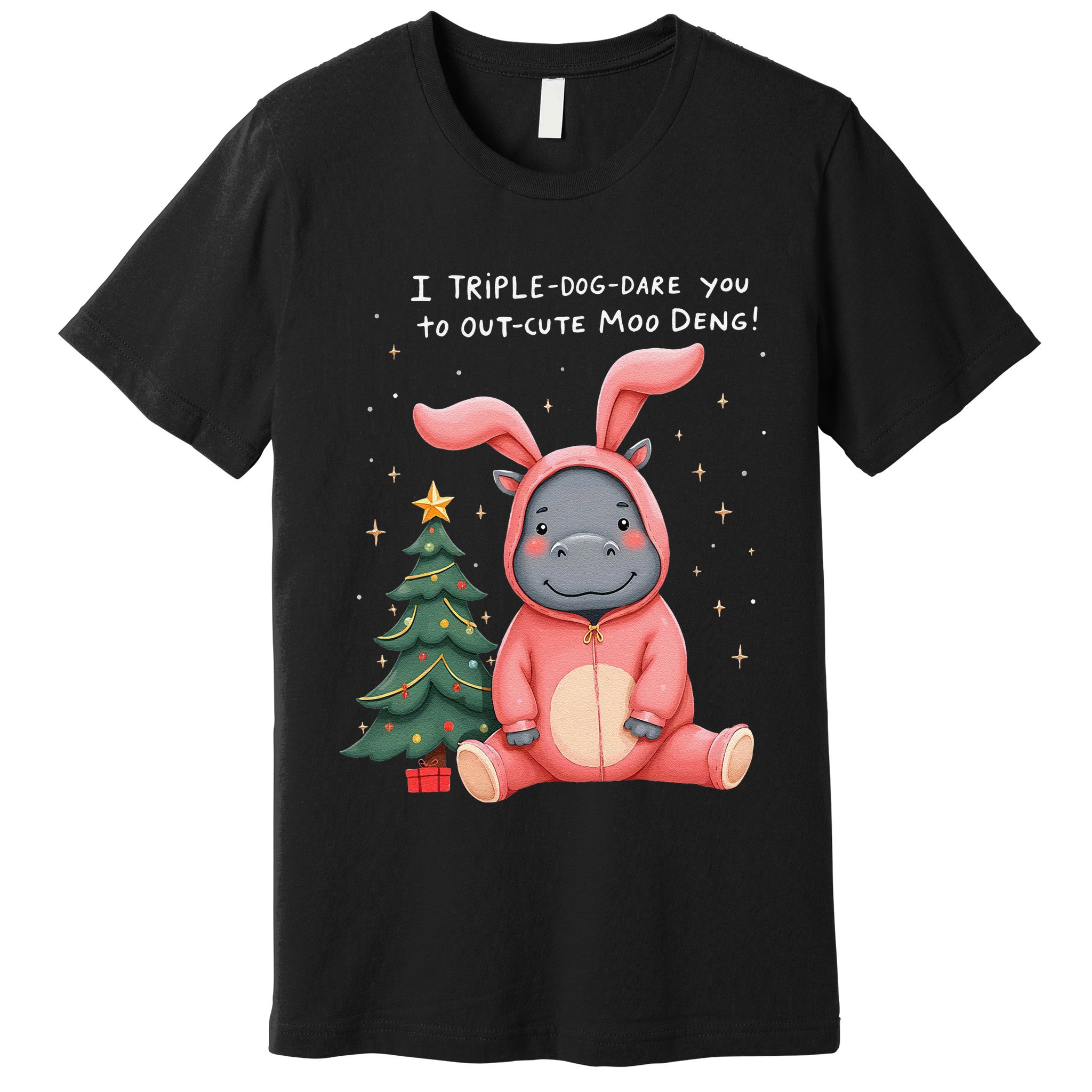 Moo Deng Xmas Story Pin.K Bunny Pajamas Premium T-Shirt