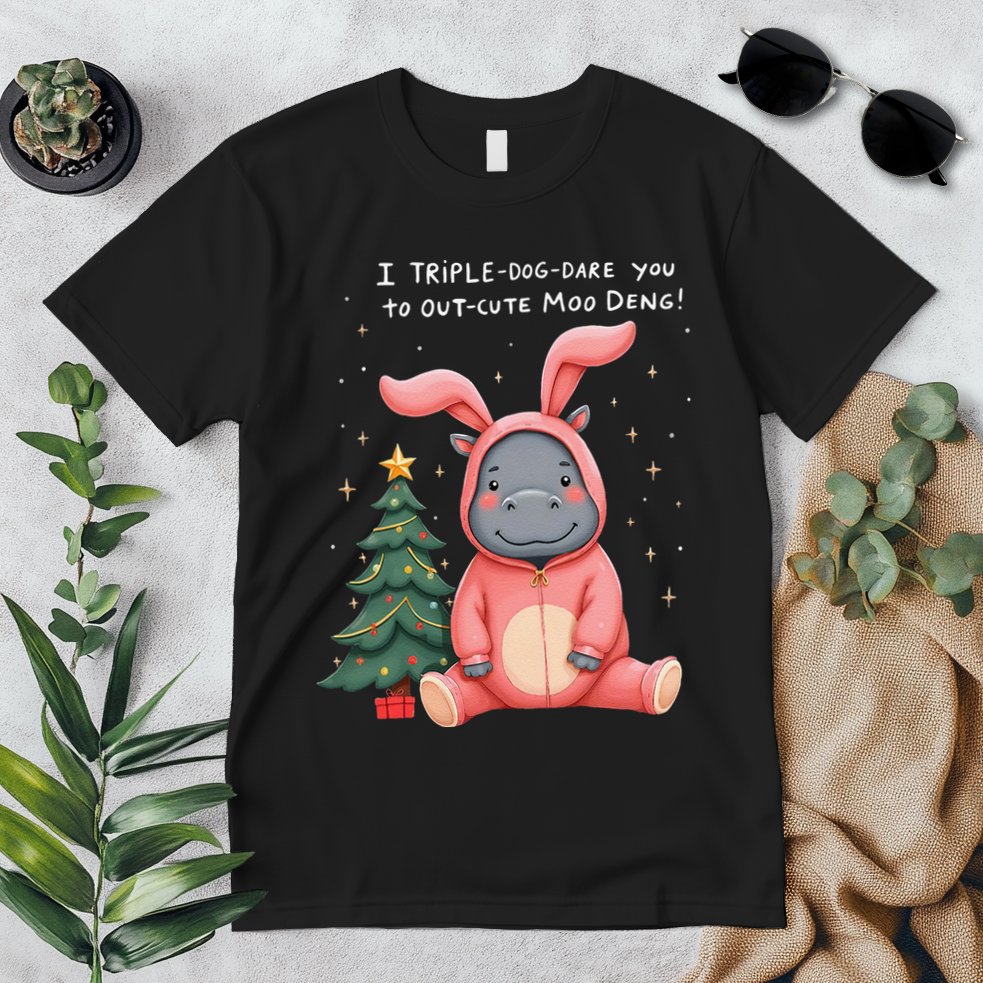 Moo Deng Xmas Story Pin.K Bunny Pajamas Premium T-Shirt