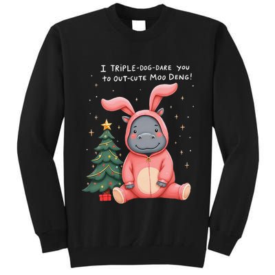 Moo Deng Xmas Story Pin.K Bunny Pajamas Tall Sweatshirt