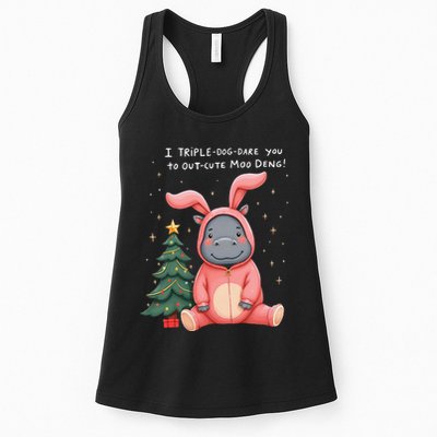 Moo Deng Xmas Story Pin.K Bunny Pajamas Womens Tank Top