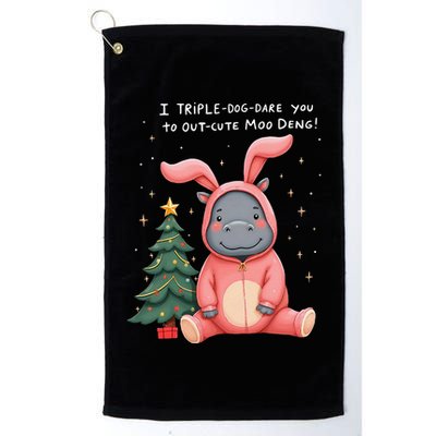 Moo Deng Xmas Story Pin.K Bunny Pajamas Golf Towel