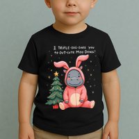 Moo Deng Xmas Story Pin.K Bunny Pajamas Toddler T-Shirt