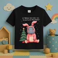 Moo Deng Xmas Story Pin.K Bunny Pajamas Toddler T-Shirt