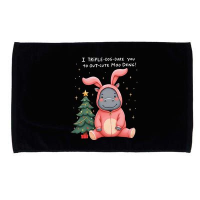Moo Deng Xmas Story Pin.K Bunny Pajamas Microfiber Hand Towel