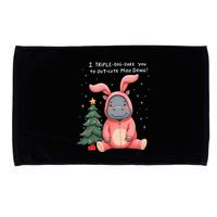 Moo Deng Xmas Story Pin.K Bunny Pajamas Microfiber Hand Towel