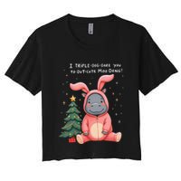 Moo Deng Xmas Story Pin.K Bunny Pajamas Crop Top