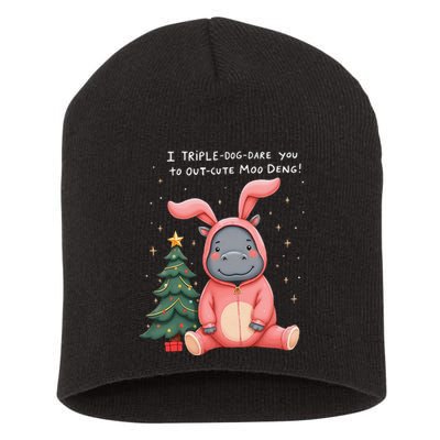 Moo Deng Xmas Story Pin.K Bunny Pajamas Short Acrylic Beanie