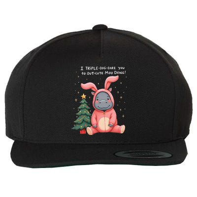 Moo Deng Xmas Story Pin.K Bunny Pajamas Wool Snapback Cap