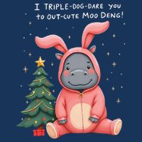 Moo Deng Xmas Story Pin.K Bunny Pajamas Infant Baby Jersey Bodysuit