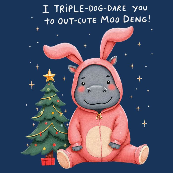 Moo Deng Xmas Story Pin.K Bunny Pajamas Infant Baby Jersey Bodysuit