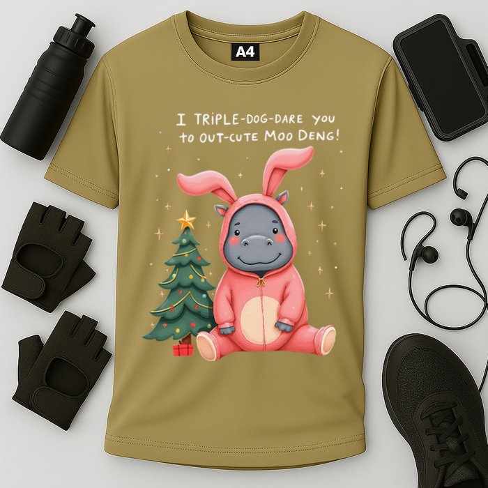Moo Deng Xmas Story Pin.K Bunny Pajamas Performance Shirt