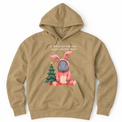 Moo Deng Xmas Story Pin.K Bunny Pajamas Hoodie