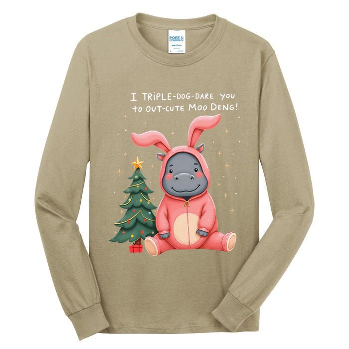 Moo Deng Xmas Story Pin.K Bunny Pajamas Tall Long Sleeve T-Shirt