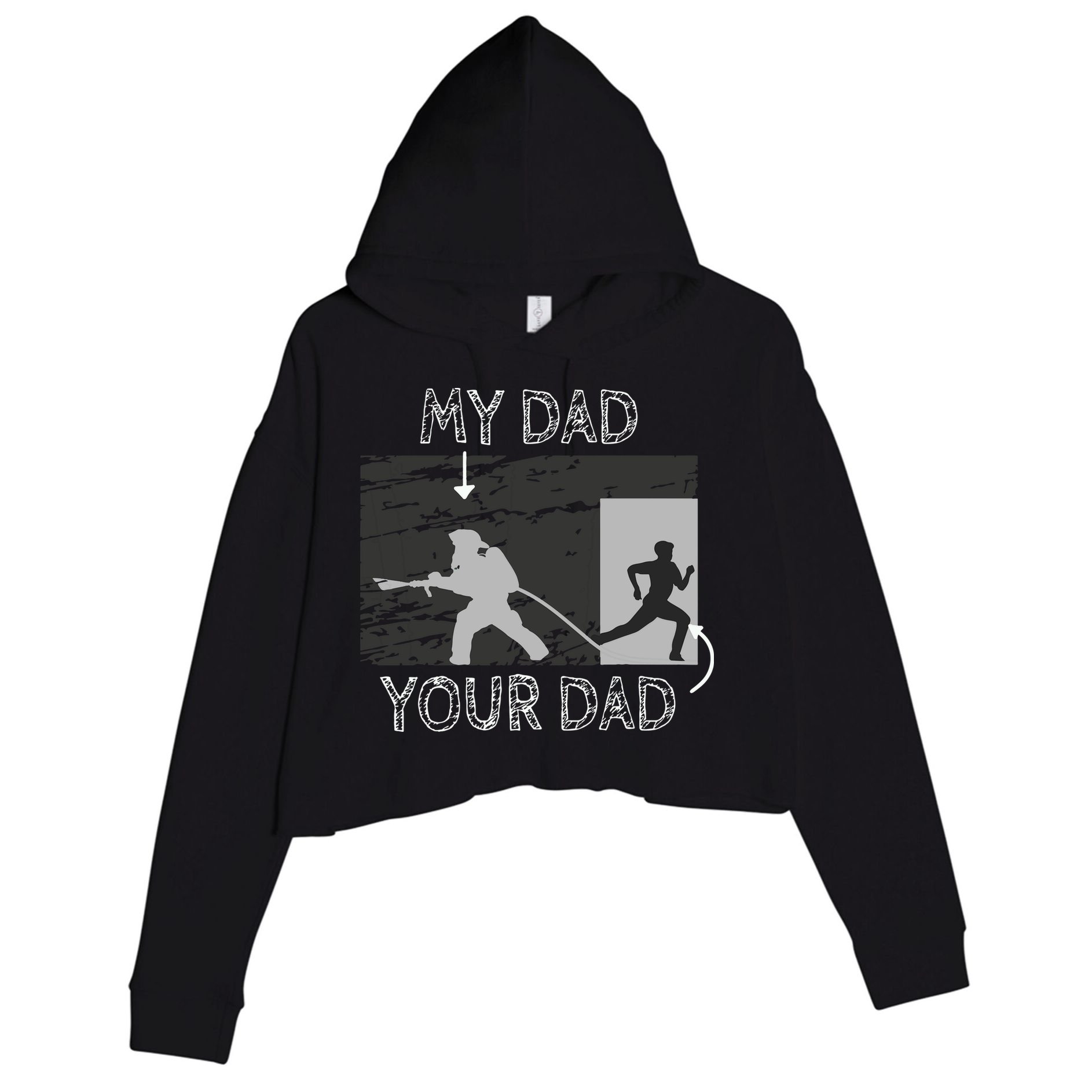 My Dad Your Dad Firefighter Son Proud Fireman Rescuer Gift Crop Fleece Hoodie