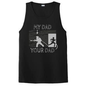 My Dad Your Dad Firefighter Son Proud Fireman Rescuer Gift PosiCharge Competitor Tank