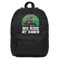 Mowing Dad Yard Work We Ride At Dawn Lawnmower 16 in Basic Backpack