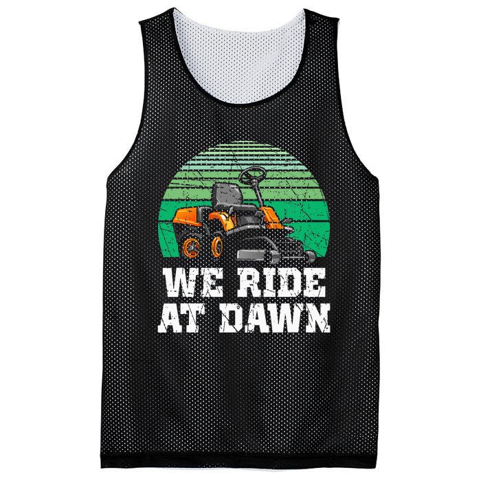 Mowing Dad Yard Work We Ride At Dawn Lawnmower Mesh Reversible Basketball Jersey Tank