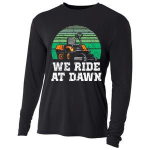 Mowing Dad Yard Work We Ride At Dawn Lawnmower Cooling Performance Long Sleeve Crew