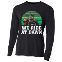 Mowing Dad Yard Work We Ride At Dawn Lawnmower Cooling Performance Long Sleeve Crew