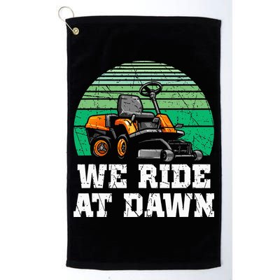 Mowing Dad Yard Work We Ride At Dawn Lawnmower Golf Towel