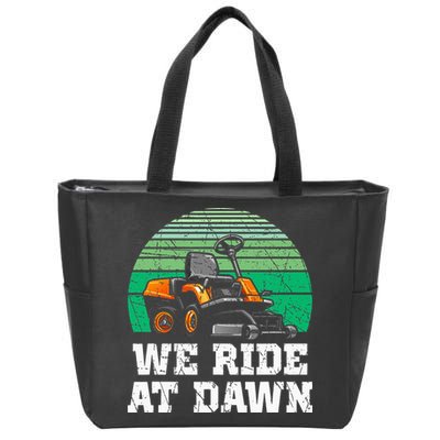 Mowing Dad Yard Work We Ride At Dawn Lawnmower Zip Tote Bag