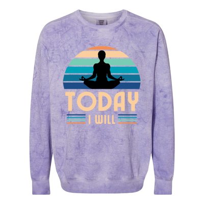 MotherS Day Yoga Gift Colorblast Crewneck Sweatshirt