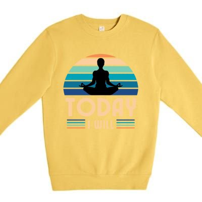 MotherS Day Yoga Gift Premium Crewneck Sweatshirt