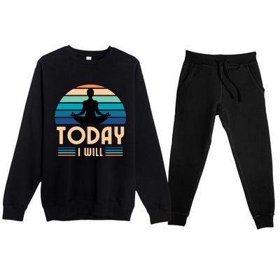 MotherS Day Yoga Gift Premium Crewneck Sweatsuit Set