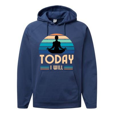 MotherS Day Yoga Gift Performance Fleece Hoodie