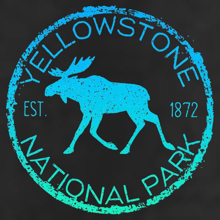 Moose Design Yellowstone National Park Souvenir HikerS Cool Comfort Performance Bucket Hat