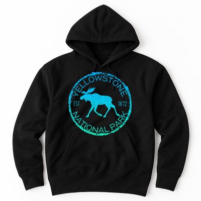 Moose Design Yellowstone National Park Souvenir HikerS Hoodie