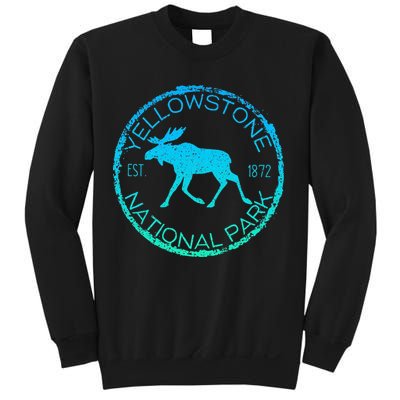 Moose Design Yellowstone National Park Souvenir HikerS Sweatshirt
