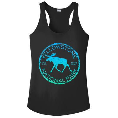 Moose Design Yellowstone National Park Souvenir HikerS Ladies PosiCharge Competitor Racerback Tank