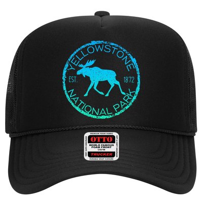Moose Design Yellowstone National Park Souvenir HikerS Trucker Hat