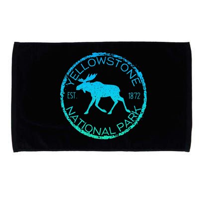 Moose Design Yellowstone National Park Souvenir HikerS Microfiber Hand Towel