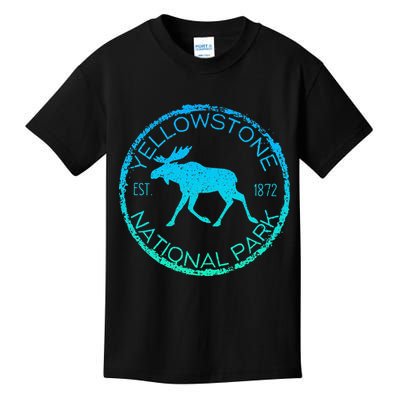 Moose Design Yellowstone National Park Souvenir HikerS Kids T-Shirt