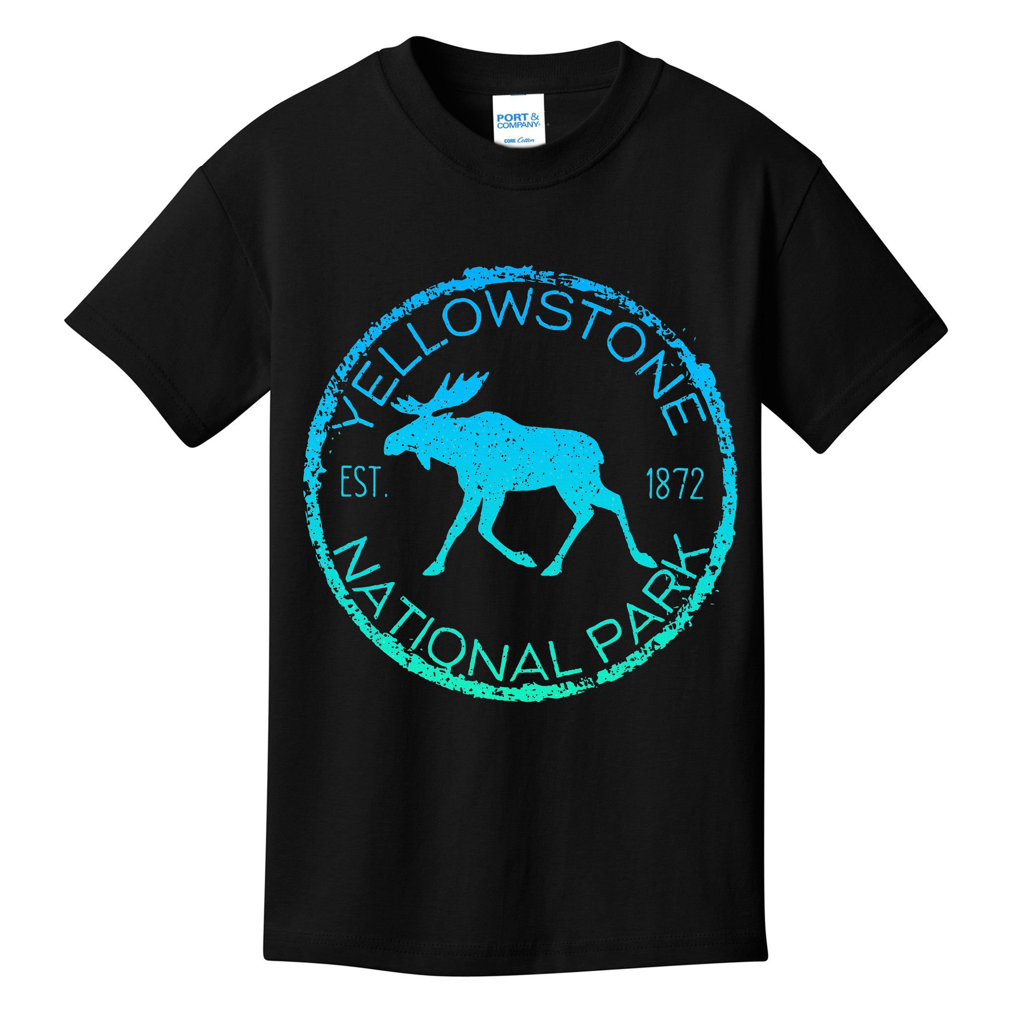 Moose Design Yellowstone National Park Souvenir HikerS Kids T-Shirt