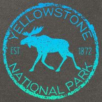 Moose Design Yellowstone National Park Souvenir HikerS Cotton Canvas Backpack