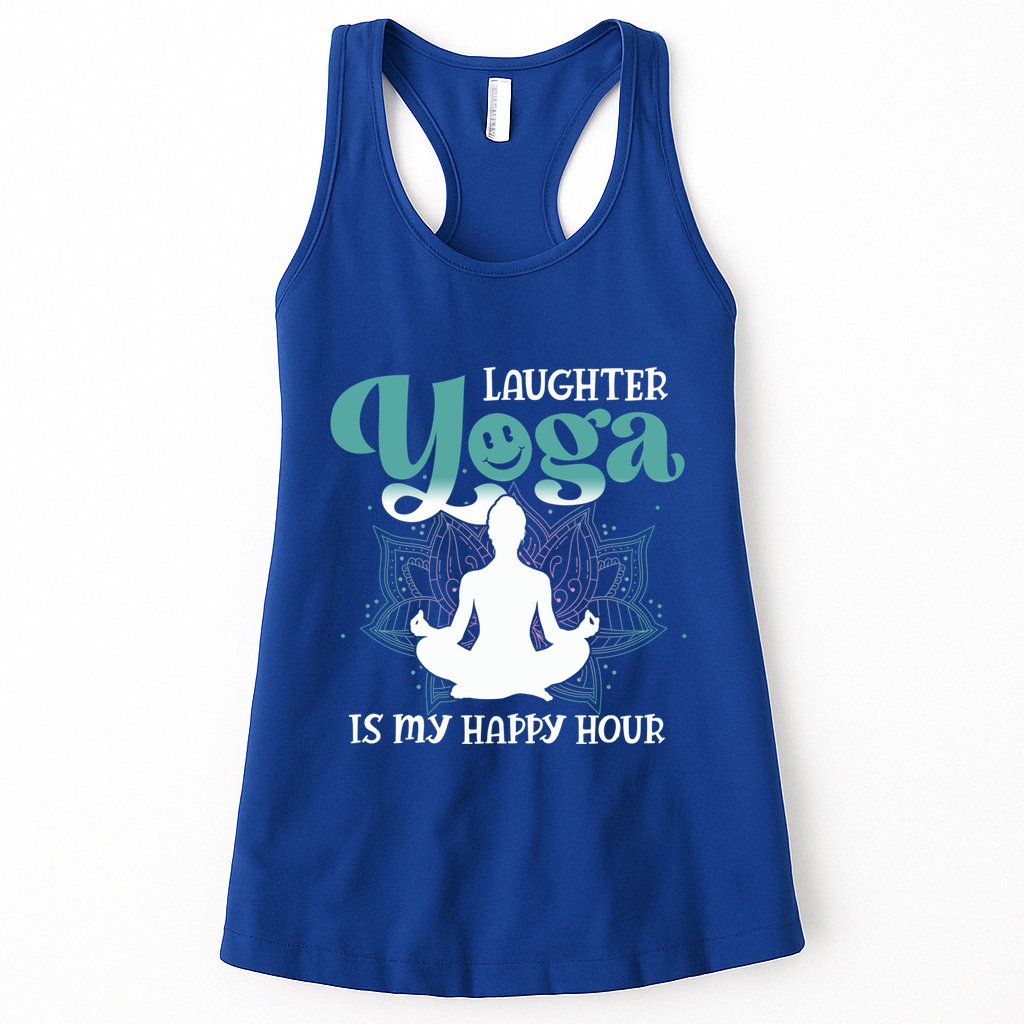 MotherS Day Yoga Lover Laughter Yoga Is My Happy Hour Meaningful Gift Womens Tank Top