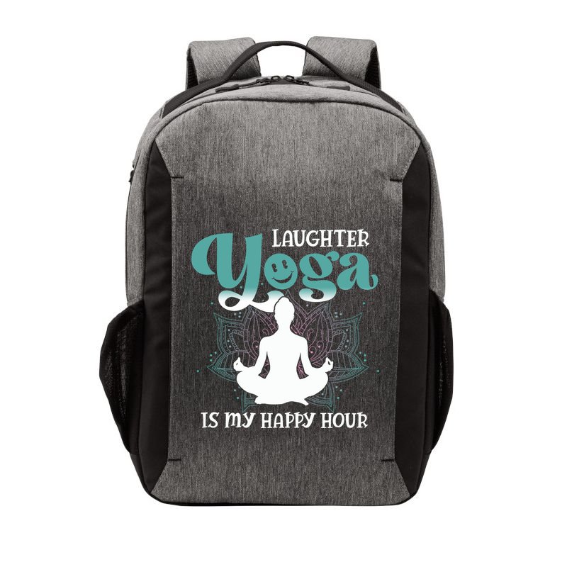 MotherS Day Yoga Lover Laughter Yoga Is My Happy Hour Meaningful Gift Vector Backpack