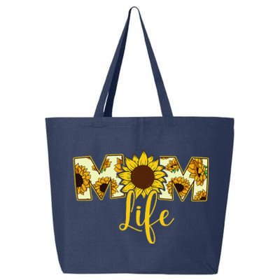 Mothers Day Yellow Sunflower Mom Life 25L Jumbo Tote