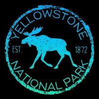 Moose Design Yellowstone National Park Souvenir HikerS Cooling Performance Crew T-Shirt