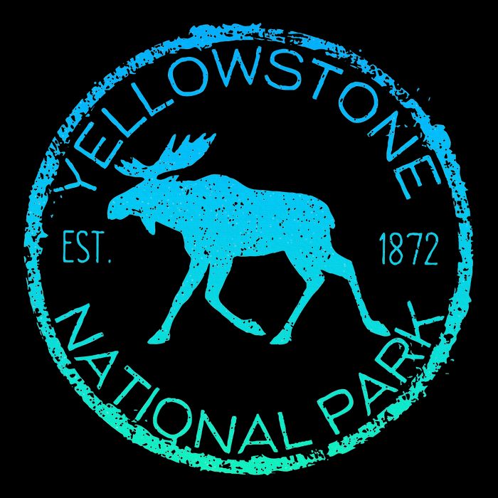 Moose Design Yellowstone National Park Souvenir HikerS Cooling Performance Crew T-Shirt