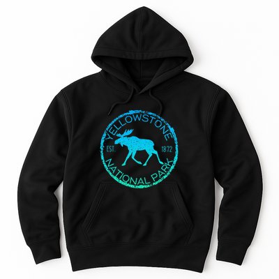 Moose Design Yellowstone National Park Souvenir HikerS Hoodie